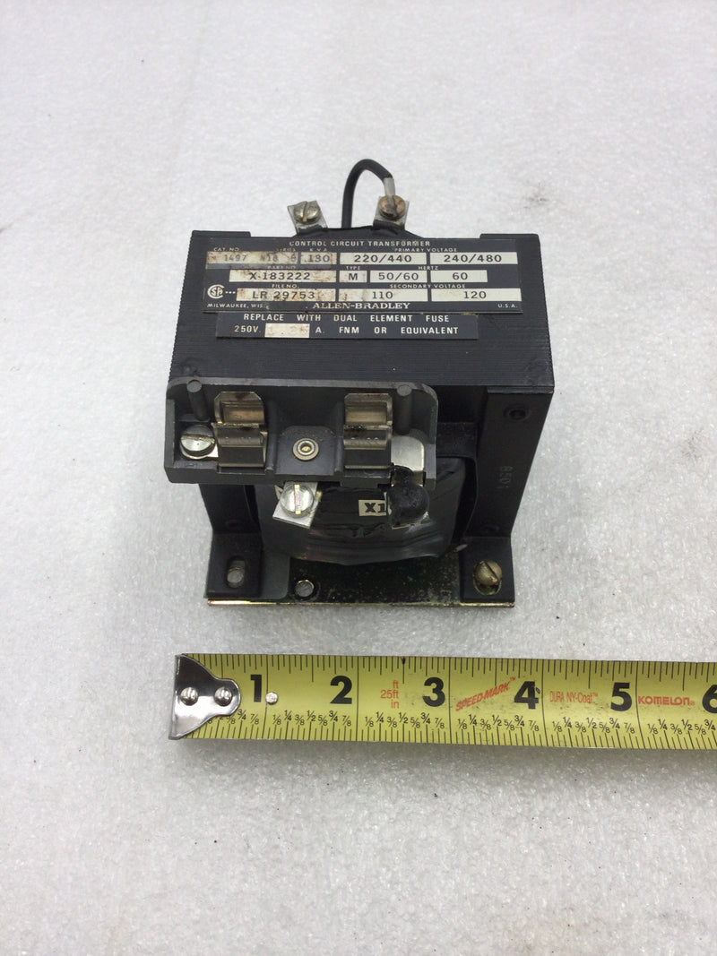 Allen-Bradley X-183222 Control Circuit Transformer Primary 220/440 VAC and 240/480 VAC .130 KVAC
