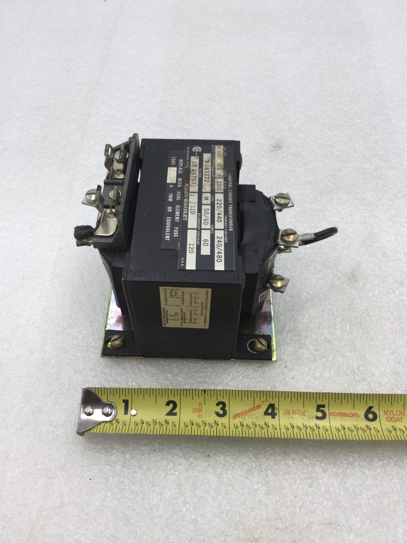 Allen-Bradley X-183222 Control Circuit Transformer Primary 220/440 VAC and 240/480 VAC .130 KVAC
