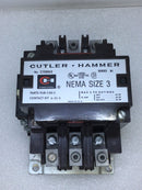 Cutler-Hammer C10EN3 90 Amp 3 Pole Nema Size 3 Contactor Coil 200-575 VAC 25-50 HP