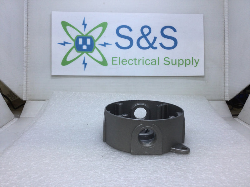 Rab E161087 4" Round Outdoor Rated Junction Box w/ 5 1/2" Threaded Holes