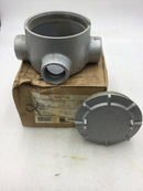 O-Z Gedney GUAT-150 1 1/2" Type T Rain Tight Round Outlet Box for Hazardous Locations