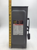 Square D D322NRB 60 Amp 3 Pole 120/240V Fusible Safety Switch 15" x 7"