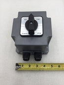 Springer Controls/Merz W151/7-I2-CA 20 Amp Reversing Switch IP 65 Enclosed with Lever Handle and Spring Return