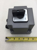 Springer Controls/Merz W151/7-I2-CA 20 Amp Reversing Switch IP 65 Enclosed with Lever Handle and Spring Return