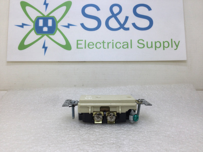 Leviton TDR15-I 15 Amp 125 VAC Decora Style Duplex Receptacle Tamper Resistant Ivory