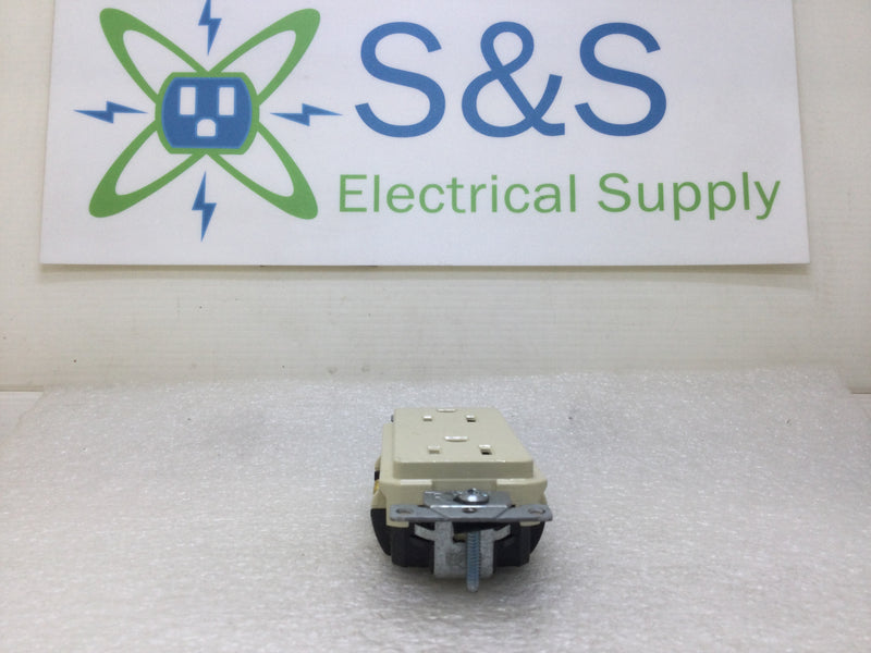 Leviton TDR15-I 15 Amp 125 VAC Decora Style Duplex Receptacle Tamper Resistant Ivory