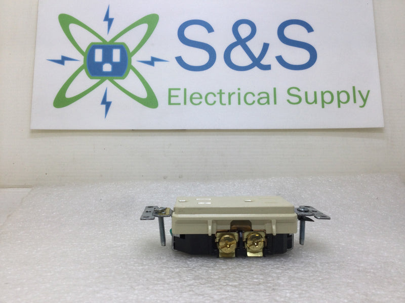 Leviton TDR15-I 15 Amp 125 VAC Decora Style Duplex Receptacle Tamper Resistant Ivory