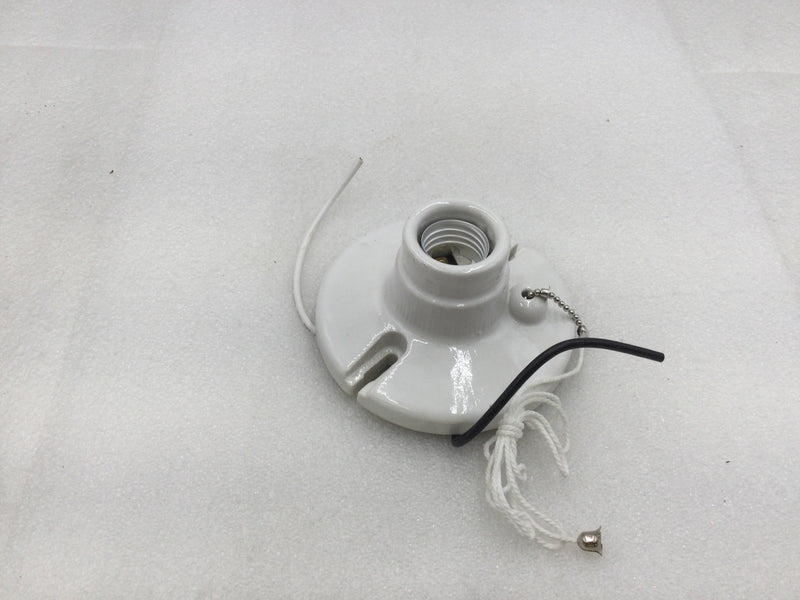 Hubbell Wiring Devices RL8816 250 VAC 660 Watt 6" Porcelain Pigtail Pull Chain Lamp Holder