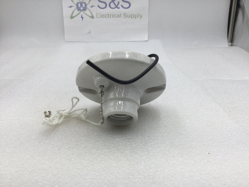 Hubbell Wiring Devices RL8816 250 VAC 660 Watt 6" Porcelain Pigtail Pull Chain Lamp Holder