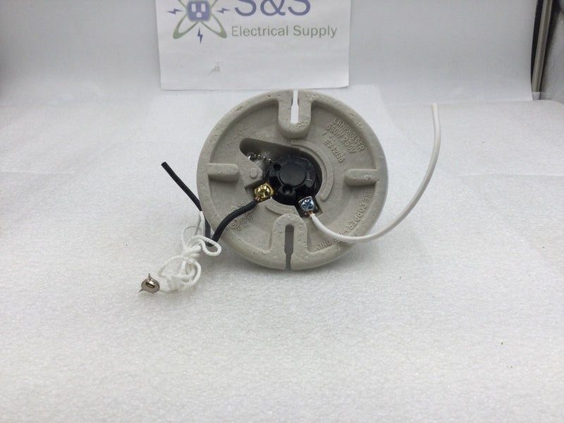 Hubbell Wiring Devices RL8816 250 VAC 660 Watt 6" Porcelain Pigtail Pull Chain Lamp Holder