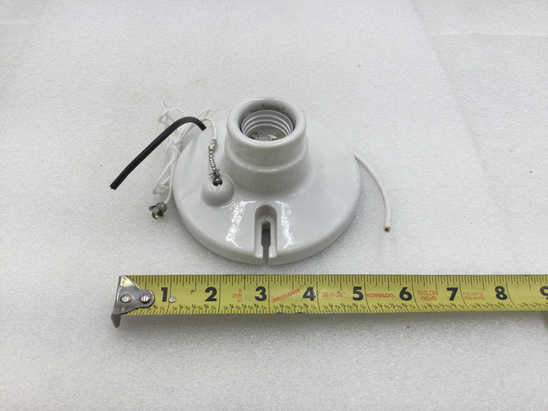 Hubbell Wiring Devices RL8816 250 VAC 660 Watt 6" Porcelain Pigtail Pull Chain Lamp Holder