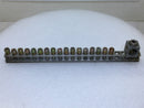CMC NA78-1 21 Position 4-14 AWG Grounding Bar 7 7/8" x 1/2" w/ Addon Lugs