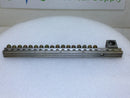 CMC NA78-1 21 Position 4-14 AWG Grounding Bar 7 7/8" x 1/2" w/ Addon Lugs