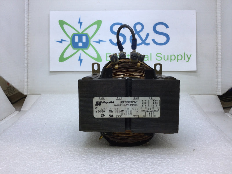 MagneTek 636-1191 Machine Tool Transformer 240/480 VAC Input 120 VAC Output