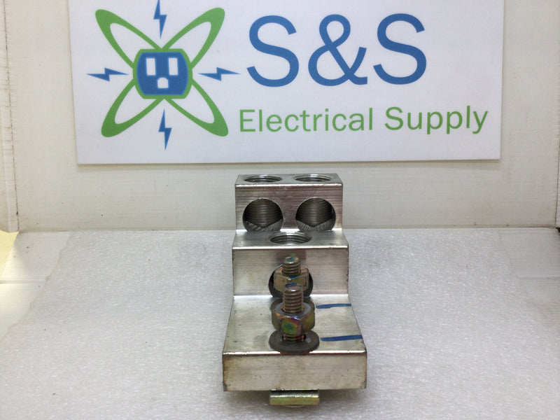 Ilsco PB3-600 600MCM-2 AL9CU 3 Port 3/8" Bolt Size Panel Board Lug, D1282 AL9CU