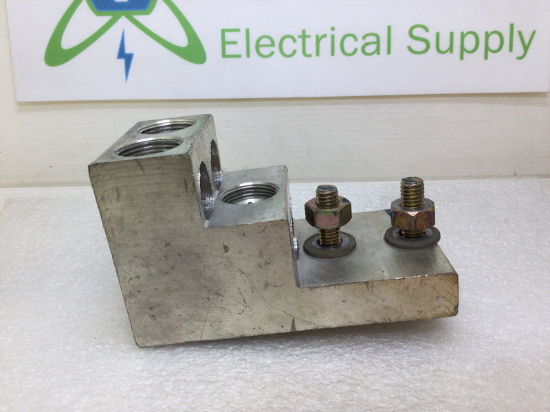 Ilsco PB3-600 600MCM-2 AL9CU 3 Port 3/8" Bolt Size Panel Board Lug, D1282 AL9CU