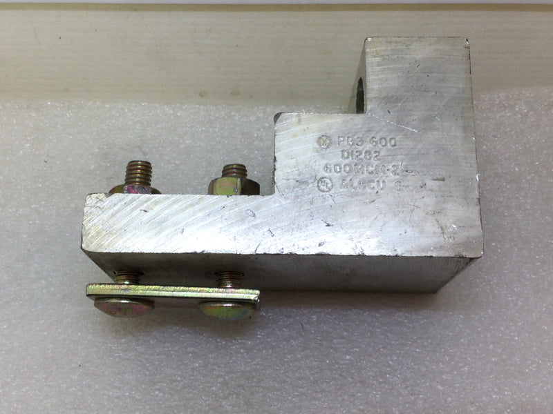 Ilsco PB3-600 600MCM-2 AL9CU 3 Port 3/8" Bolt Size Panel Board Lug, D1282 AL9CU
