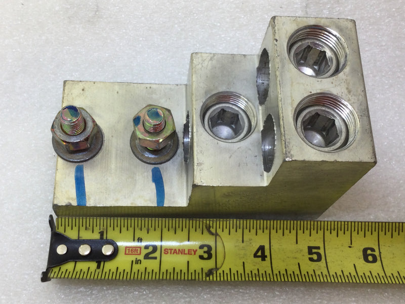 Ilsco PB3-600 600MCM-2 AL9CU 3 Port 3/8" Bolt Size Panel Board Lug, D1282 AL9CU