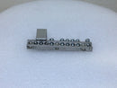 Square D 12 Position 4-14 AWG Grounding Bar 3 3/4" x 1/2" w/ SE-3254 Addon Lug