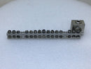 Square D 17 position 4-14 AWG Grounding Bar 5 3/8" x 1/2" w/ Addon Lug