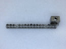 Square D 17 position 4-14 AWG Grounding Bar 5 3/8" x 1/2" w/ Addon Lug