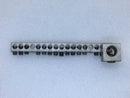 Square D 17 position 4-14 AWG Grounding Bar 5 3/8" x 1/2" w/ Addon Lug