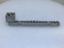 Square D 17 position 4-14 AWG Grounding Bar 5 3/8" x 1/2" w/ Addon Lug