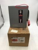 GE THN3361 30A 3P 600V Non-Fusible Safety Switch 10 3/8" x 9" - Cosmetic Flaw