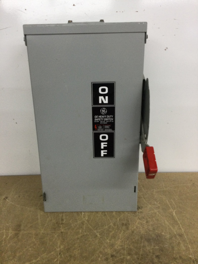 GE General Electric THN3363R Heavy Duty 100 Amp 480/600 VAC Non-Fused Safety Switch 3 Pole Nema 1R