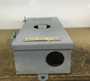 GE General Electric TE100J Type 12 Breaker Enclosure Rated at 100 Amp 600 VAC 8" X 17.5"