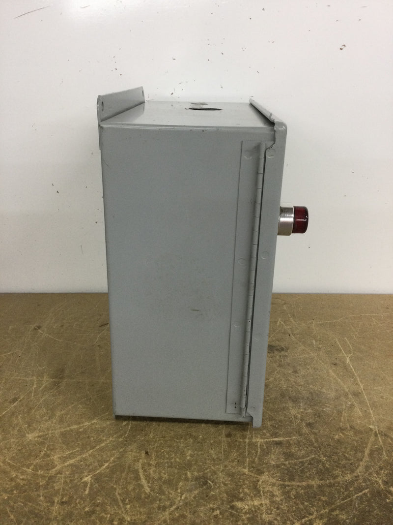 Hoffman A1212CH 12X12X6 Wall Mount Electrical Enclosure W/Backplate and Allen Bradley 800T-PB16 Push Button