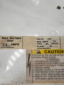 General Electric 8000-Line Control GE Model 8000 GEH-4961 MCC 12" Fusible Motor Starter Bucket Size 2 FVNR 20 HP