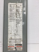 Murray JA200ES Panelboard Cover Only 150 Amp 120/240V Type 3R 33 7/8" x 6 3/4"