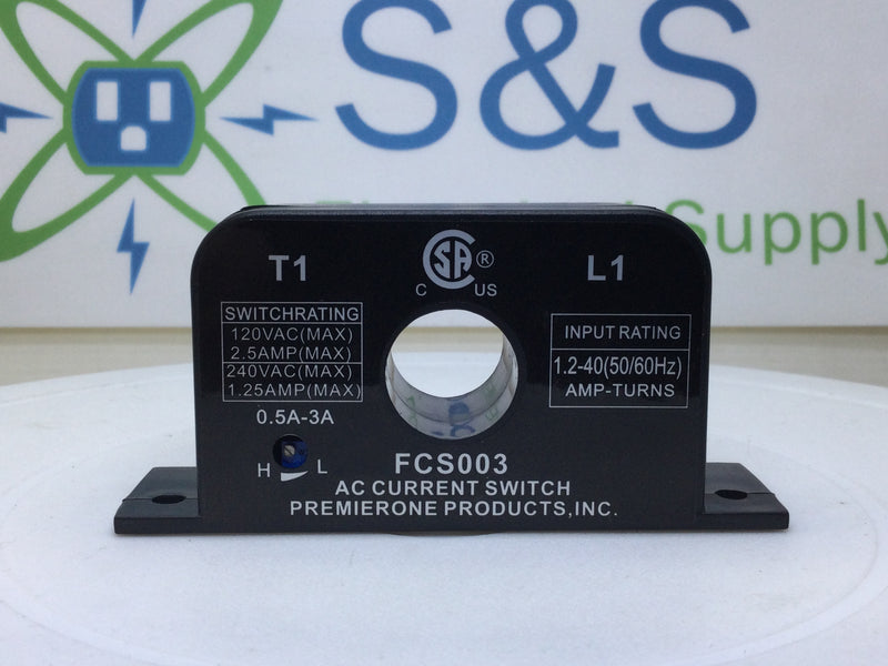 Premierone FCS003 0.5-3 Amp Self-Powered Current Sensing Switch w/ Accessories