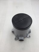 Scepter FBPEC 6" Deep X 5" Wide Round PVC Floor/Junction Box with 2-3/4" and 2-1" Inlets