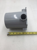 Scepter FBPEC 6" Deep X 5" Wide Round PVC Floor/Junction Box with 2-3/4" and 2-1" Inlets