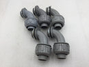 Lot of 5 Mixed Brands 1" 90 Degree Liquid Tight Non-Metallic Connector