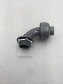 Lot of 5 Mixed Brands 1" 90 Degree Liquid Tight Non-Metallic Connector