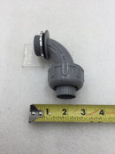 Lot of 5 Mixed Brands 1" 90 Degree Liquid Tight Non-Metallic Connector