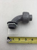 Lot of 5 Mixed Brands 1" 90 Degree Liquid Tight Non-Metallic Connector