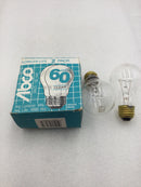 Abco 03473 60 Watt 130 VAC 60Hz Clear Incandescent Light Bulb 645 Lumens (Pack of 2)