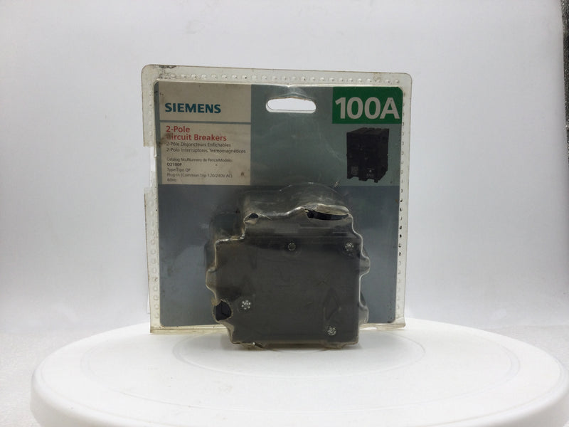 Siemens Q2100 100 Amp 2 Pole 240V Circuit Breaker - In Package Aged Stock