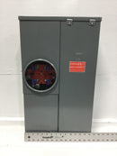 Square D SC8L125S 125 Amp, 8-Space, 8-Circuit Outdoor Combination Meter Socket and Main Lug Load Center