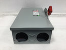 GE THN3363 100 Amp 3 Pole 600V Heavy Duty Non-Fused Nema1R Safety Switch