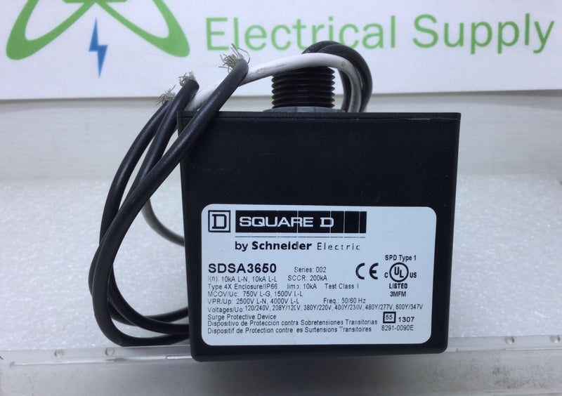 Square D SDSA3650 3 PH 600V Secondary-Surge Arrester/Surge Protective