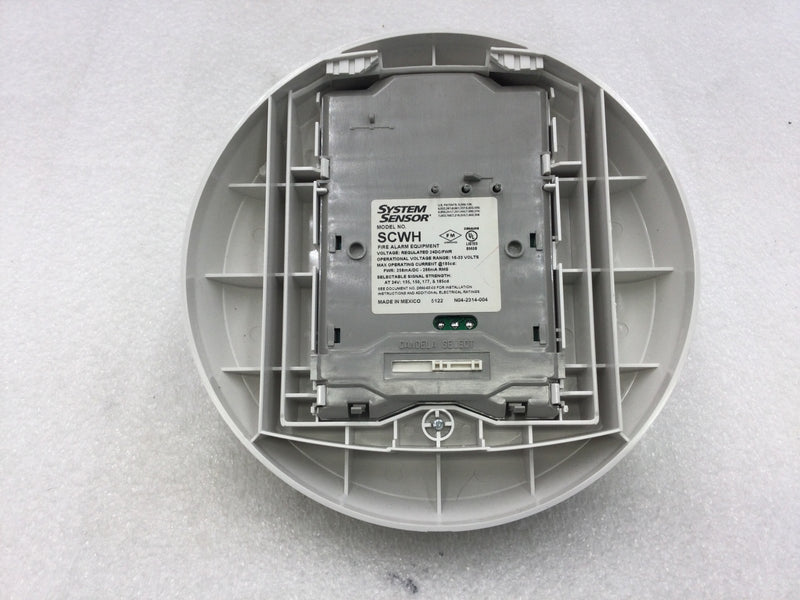 System Sensor SCWH White Ceiling Mount Strobe High Candela