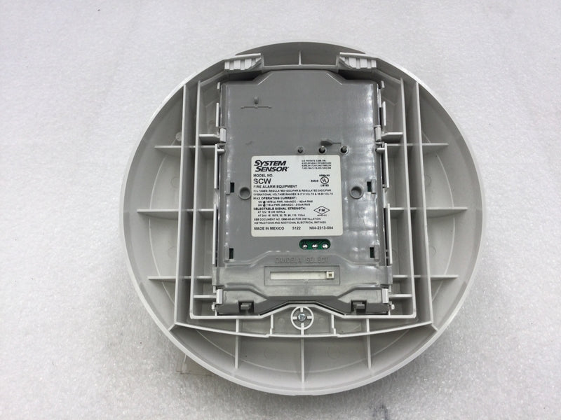 System Sensor SCW White Ceiling Mount Strobe Low Candela