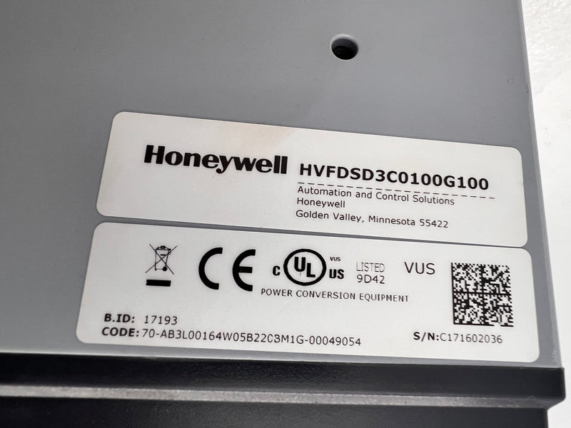Honeywell HVFDSD3C0100G100 Variable Frequency Drive 7.5 HP 3 Phase 380-480 VAC 15.4A