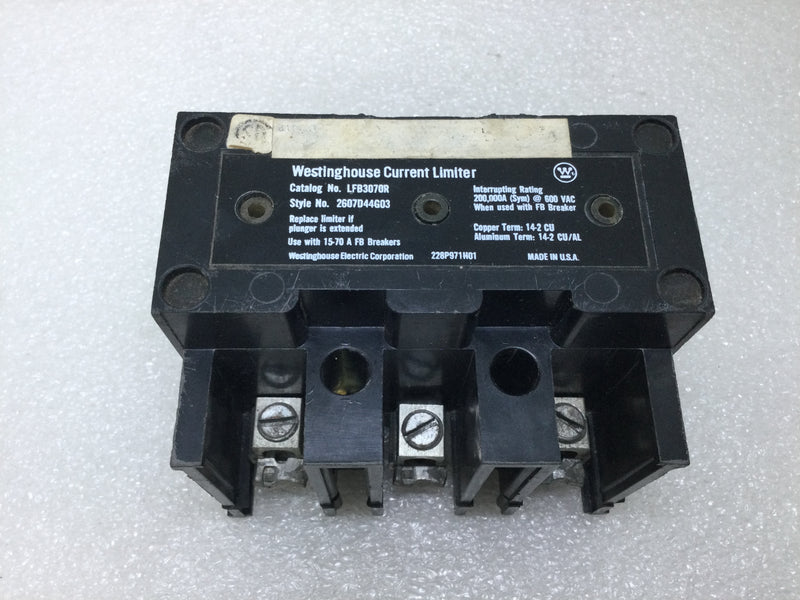 Westinghouse LFB3070R Current Limiter Style