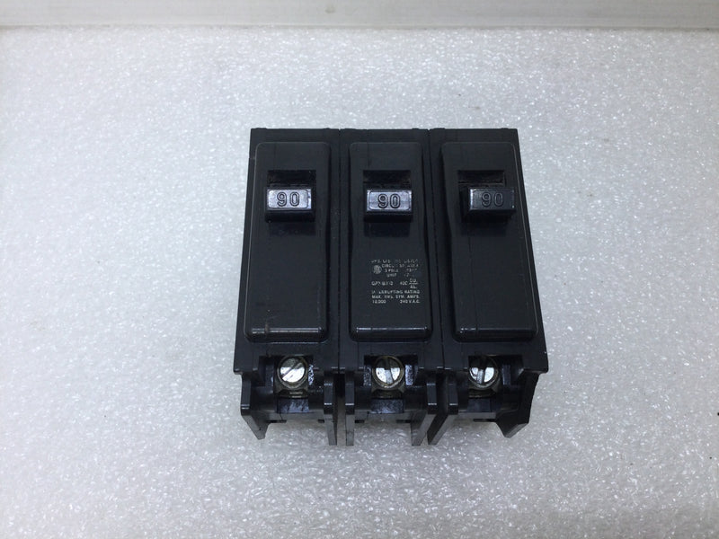 ITE QP3-B090 90 Amp 3 Pole 240V Type EQ-P Breaker - Cosmetic Flaw